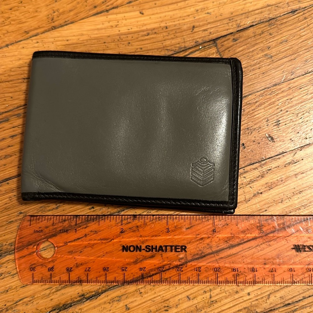 Vintage Men’s Genuine Leather Wallet in Grey & Black